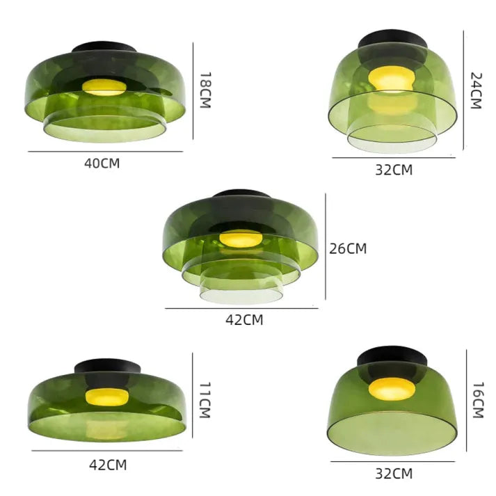 GlasElegance – Middelalderlig Loftslampe med Moderne Twist
