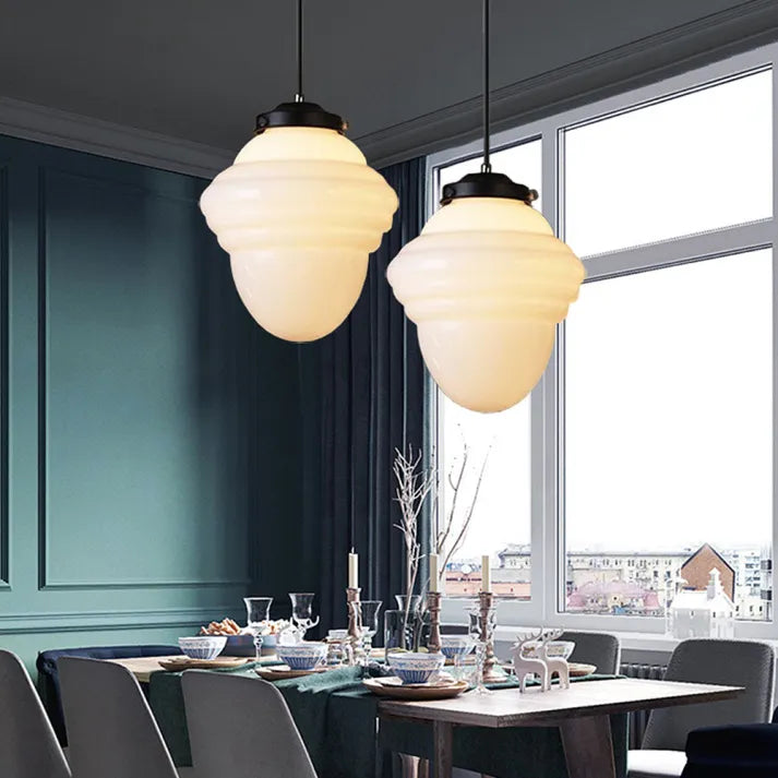 Geometrisk Mat Glas Loftlampe | GeoGlow