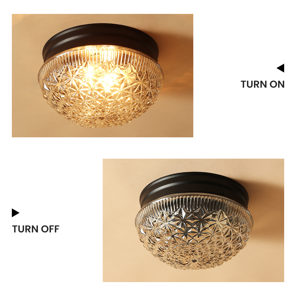 Stilfuld Glaspanel Plafondlampe | ClearLuxe