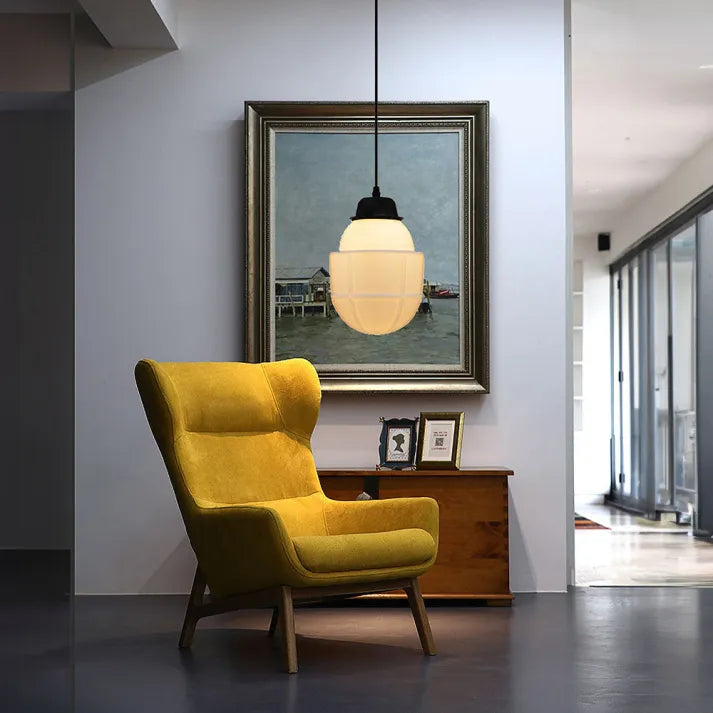 Geometrisk Mat Glas Loftlampe | GeoGlow