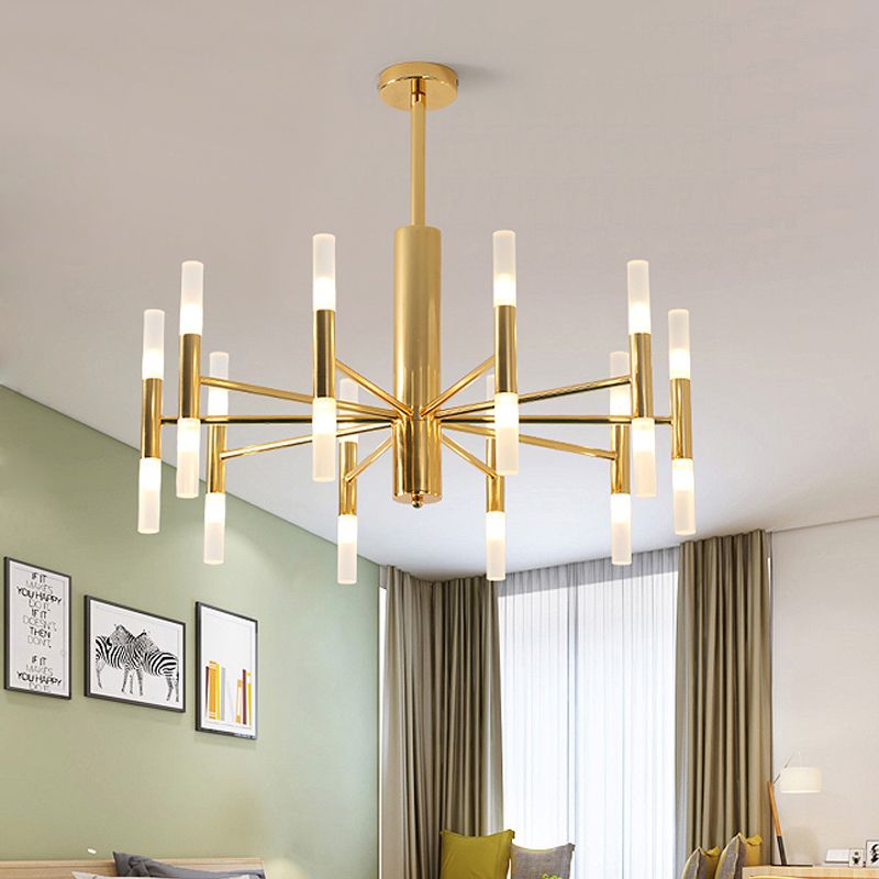 GoldLume - Elegant Guld LED Lysekrone