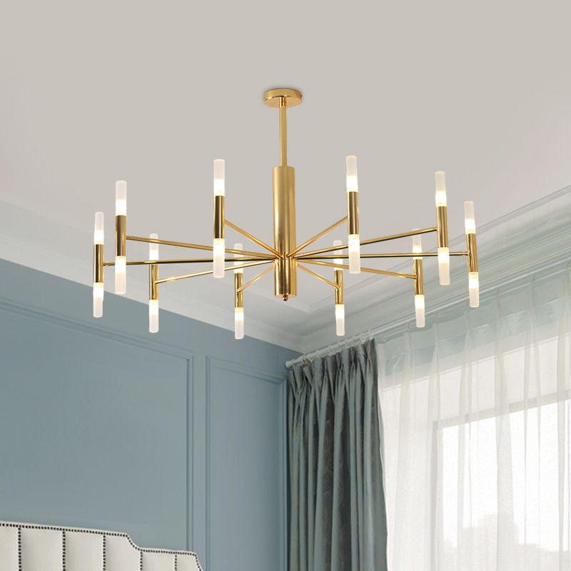 GoldLume - Elegant Guld LED Lysekrone