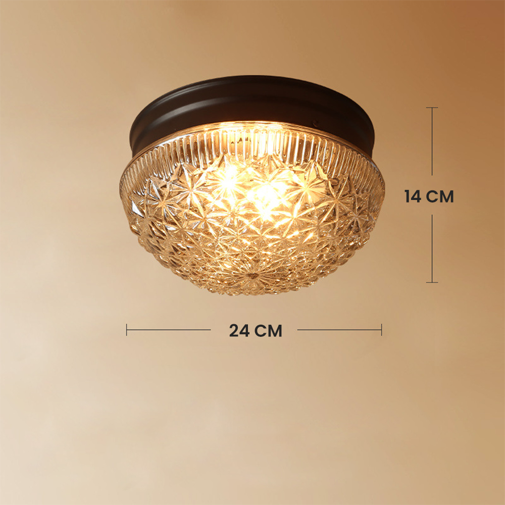 Stilfuld Glaspanel Plafondlampe | ClearLuxe