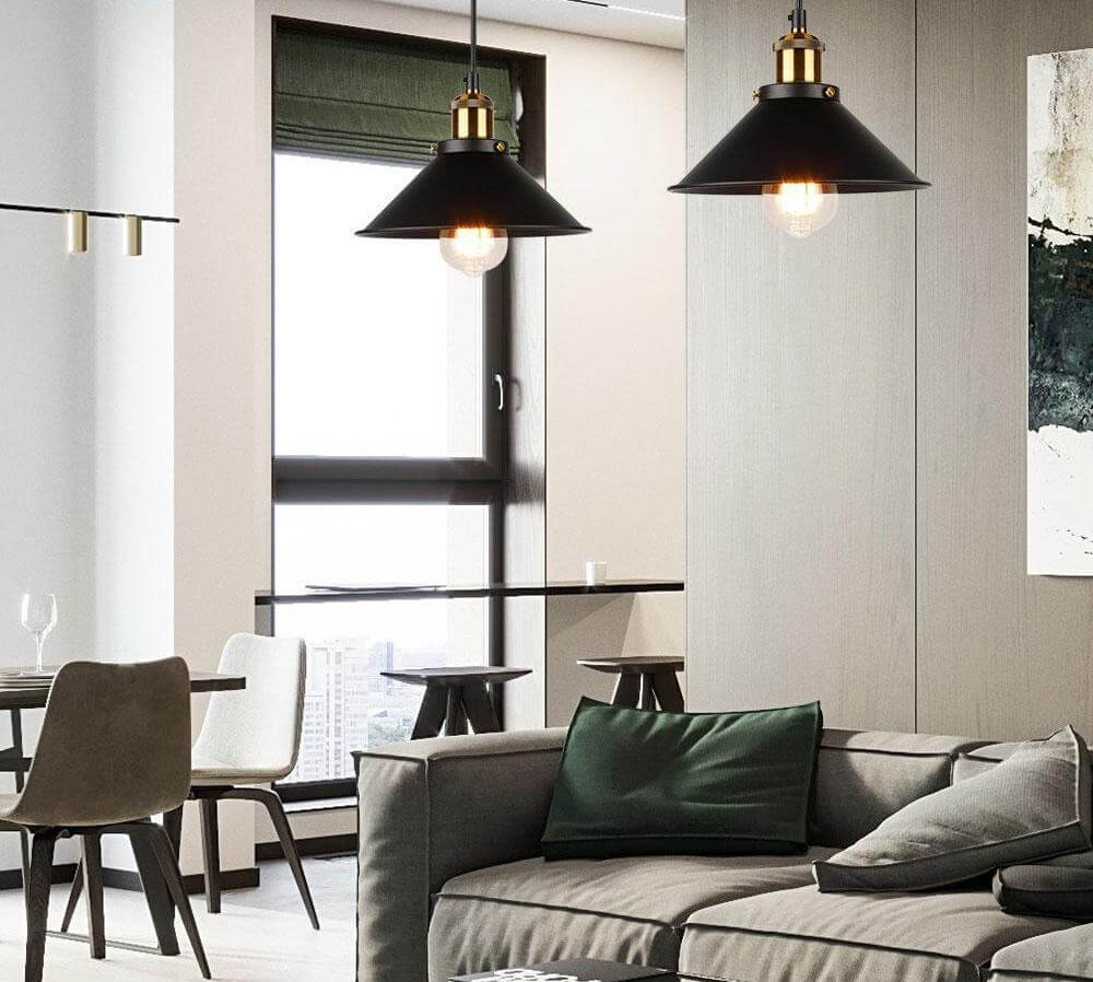 Stilfuld Skærm Loftlampe | BrassAura