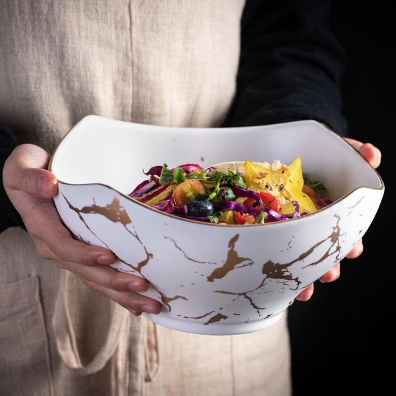 Europæisk Salatskål med Træbund | NordicBowl