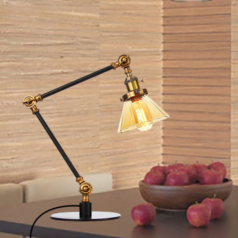Kegleformet Klar Glas Bordlampe | Elegabel