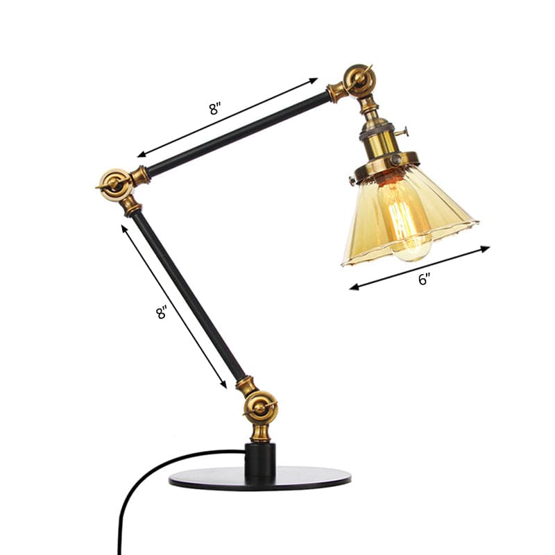 Kegleformet Klar Glas Bordlampe | Elegabel