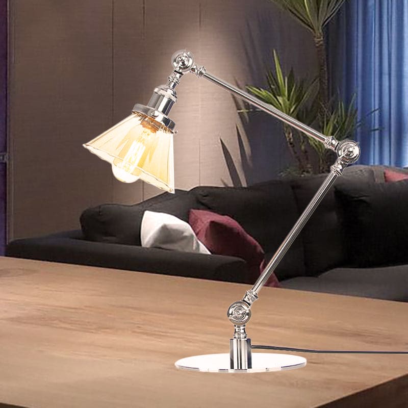 Kegleformet Klar Glas Bordlampe | Elegabel
