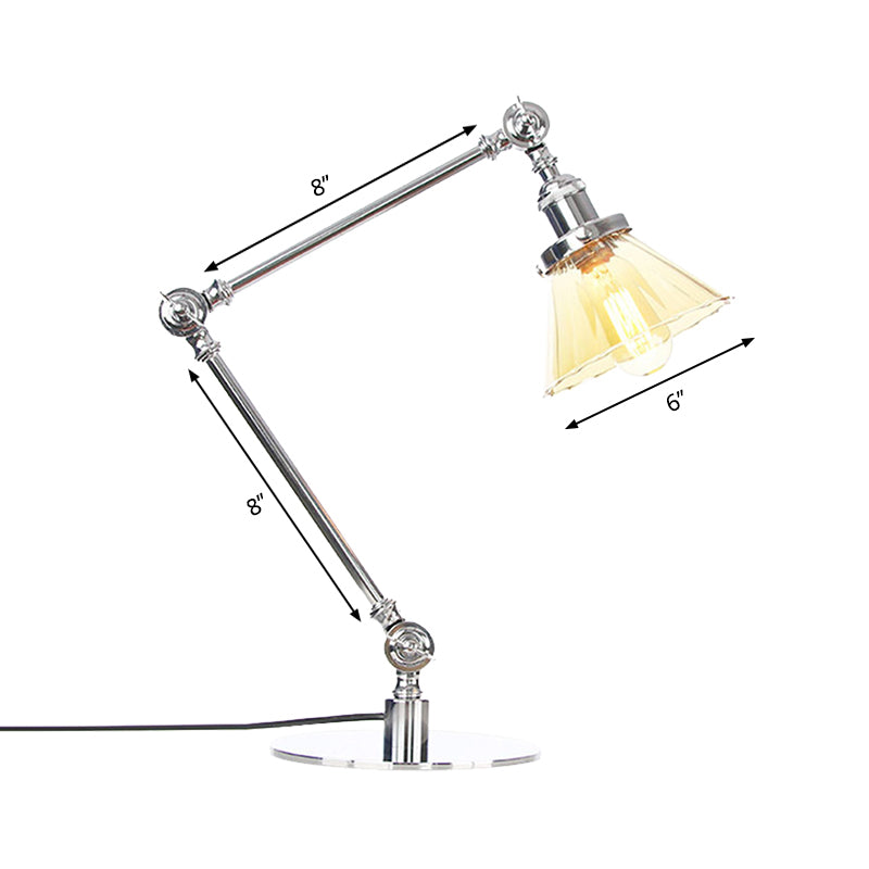 Kegleformet Klar Glas Bordlampe | Elegabel