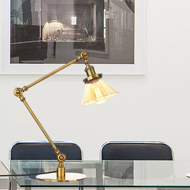 Kegleformet Klar Glas Bordlampe | Elegabel