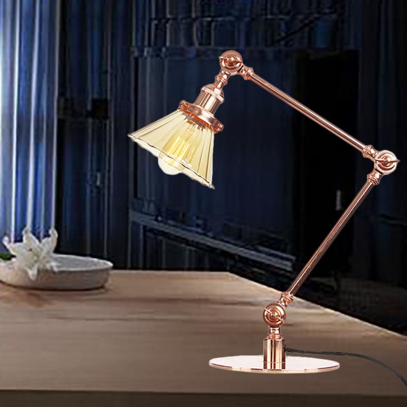 Kegleformet Klar Glas Bordlampe | Elegabel