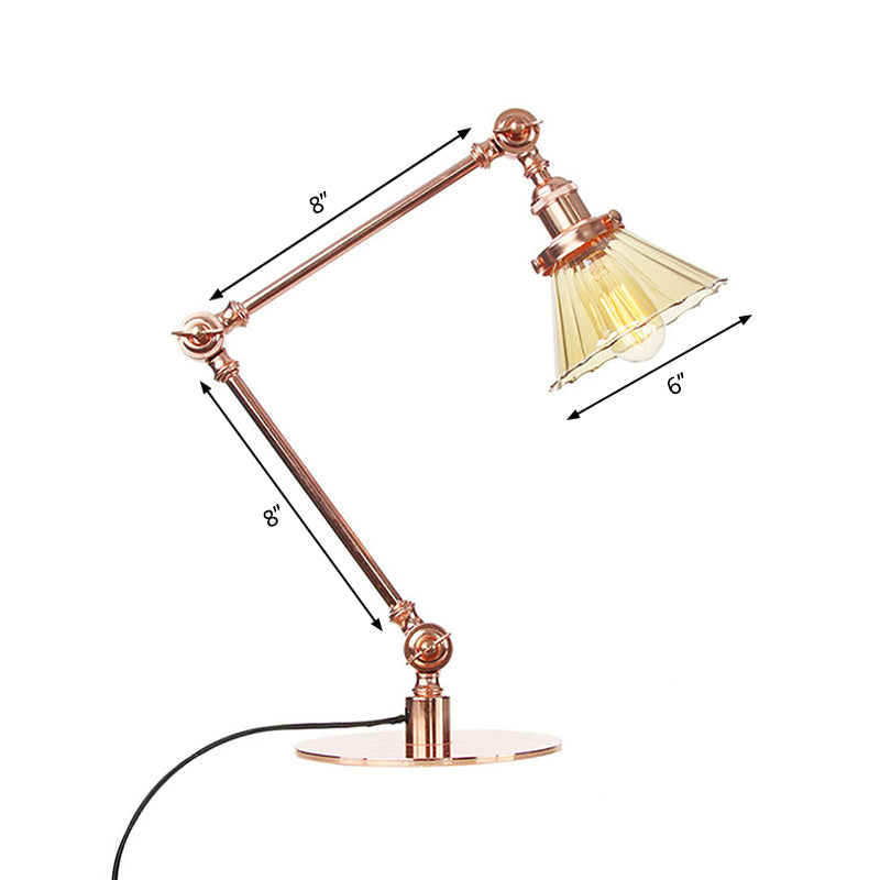 Kegleformet Klar Glas Bordlampe | Elegabel