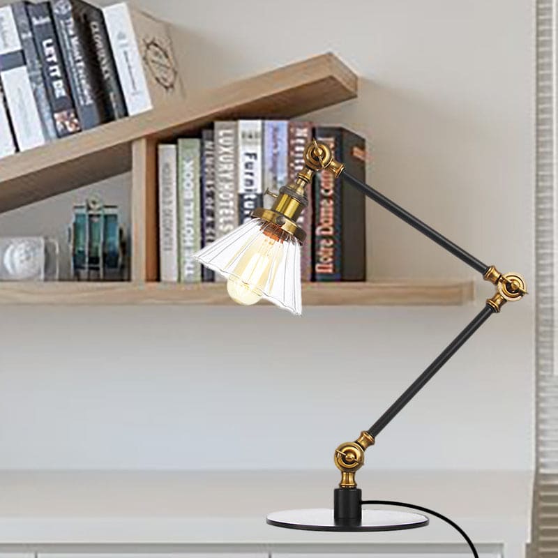 Kegleformet Klar Glas Bordlampe | Elegabel