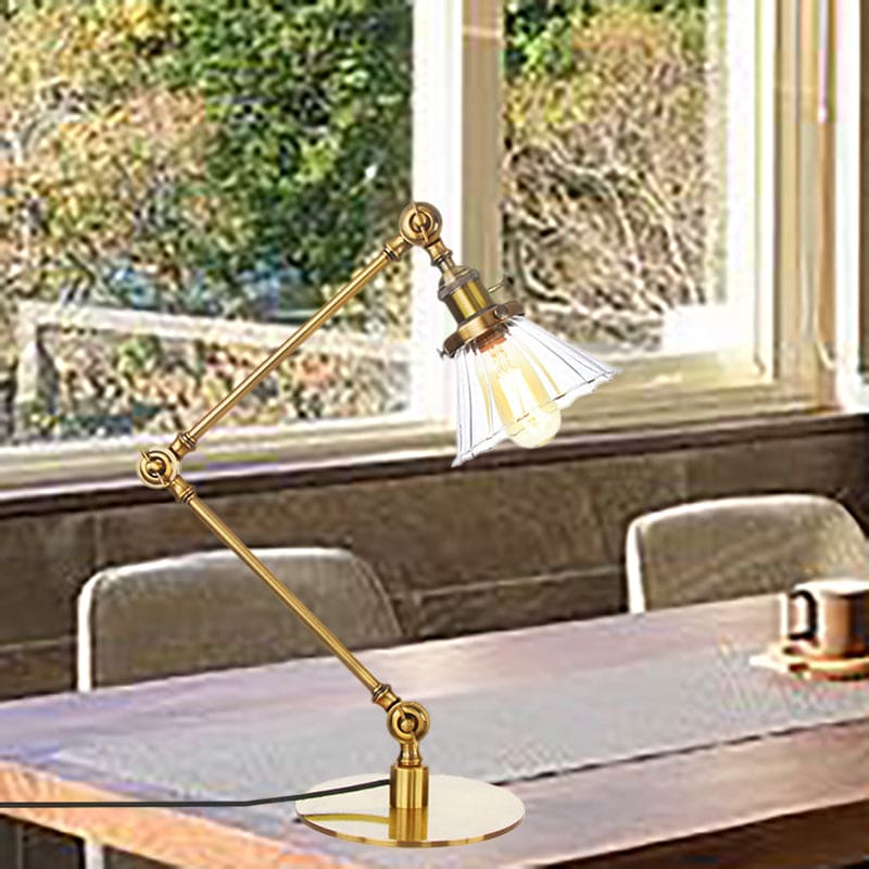 Kegleformet Klar Glas Bordlampe | Elegabel