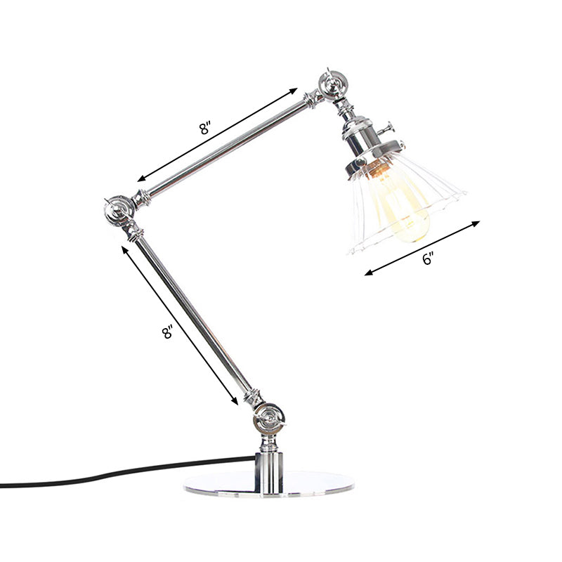 Kegleformet Klar Glas Bordlampe | Elegabel