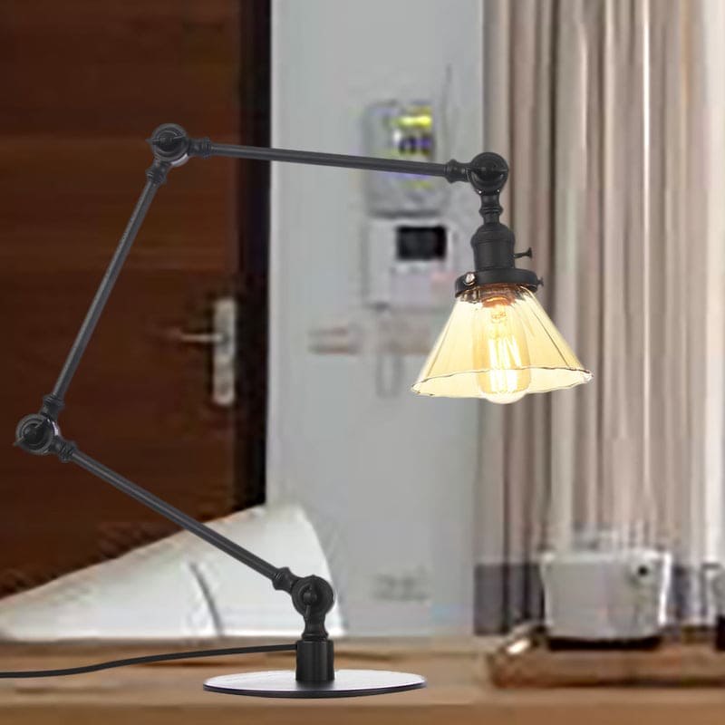 Kegleformet Klar Glas Bordlampe | Elegabel