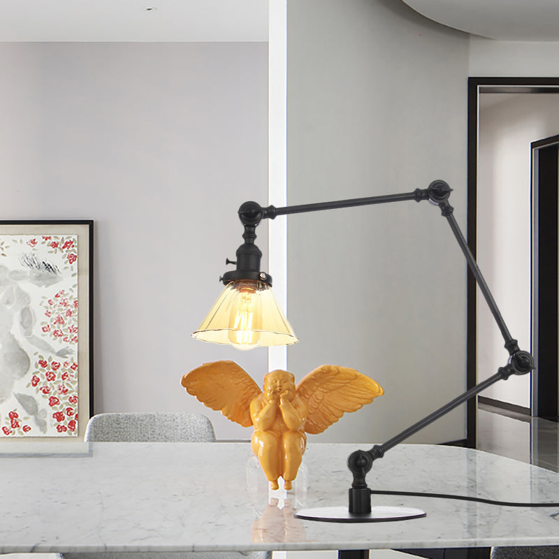 Kegleformet Klar Glas Bordlampe | Elegabel