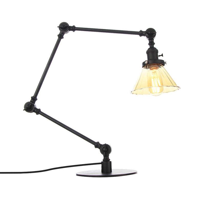 Kegleformet Klar Glas Bordlampe | Elegabel