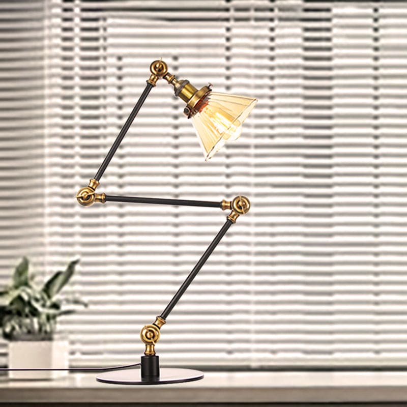 Kegleformet Klar Glas Bordlampe | Elegabel