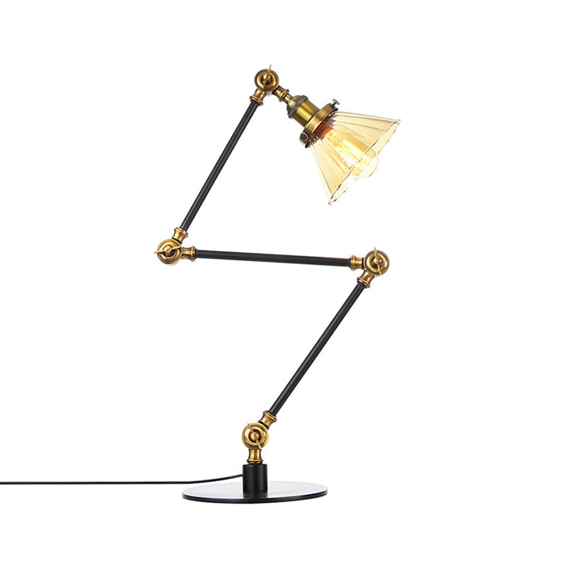 Kegleformet Klar Glas Bordlampe | Elegabel