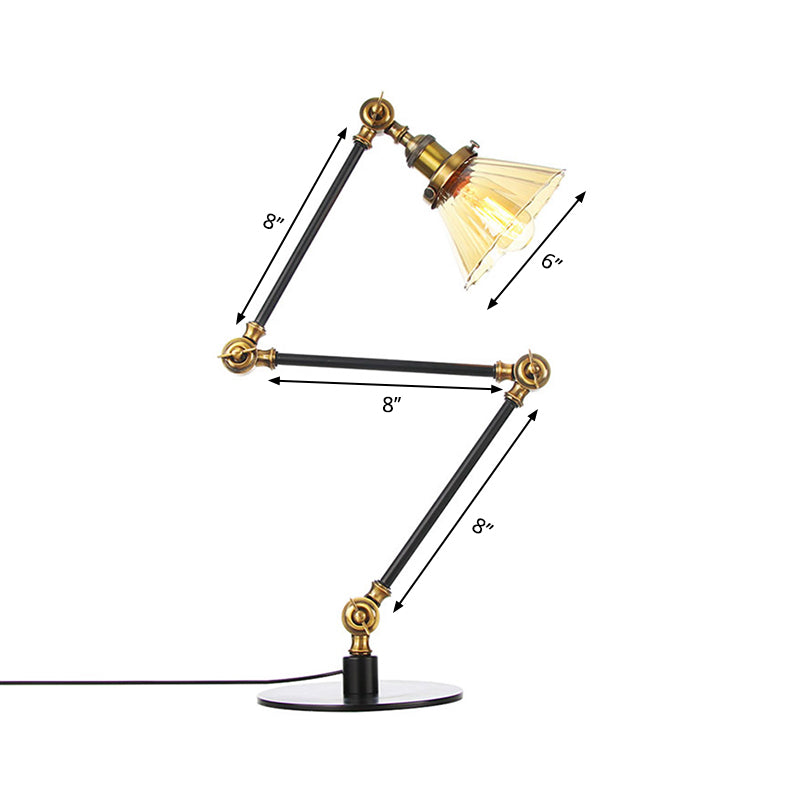 Kegleformet Klar Glas Bordlampe | Elegabel