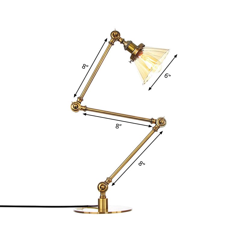 Kegleformet Klar Glas Bordlampe | Elegabel