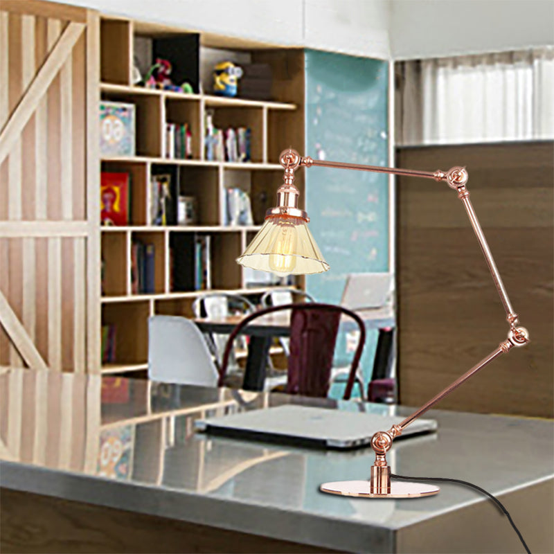 Kegleformet Klar Glas Bordlampe | Elegabel
