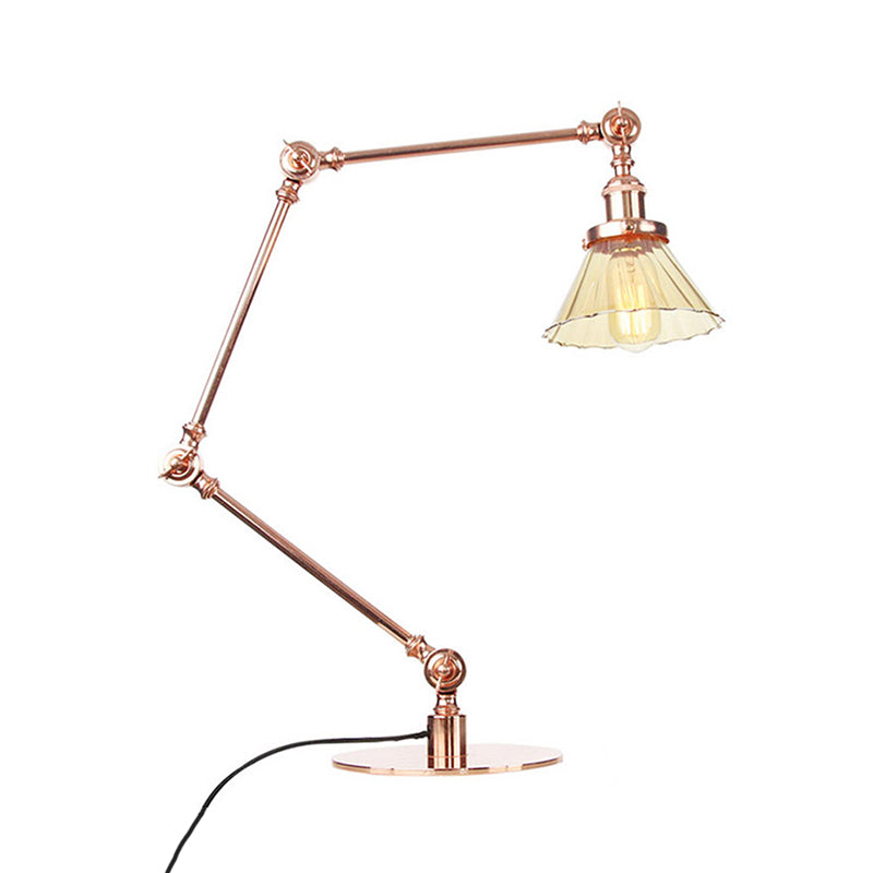 Kegleformet Klar Glas Bordlampe | Elegabel