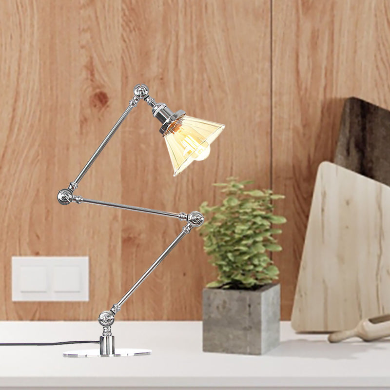Kegleformet Klar Glas Bordlampe | Elegabel