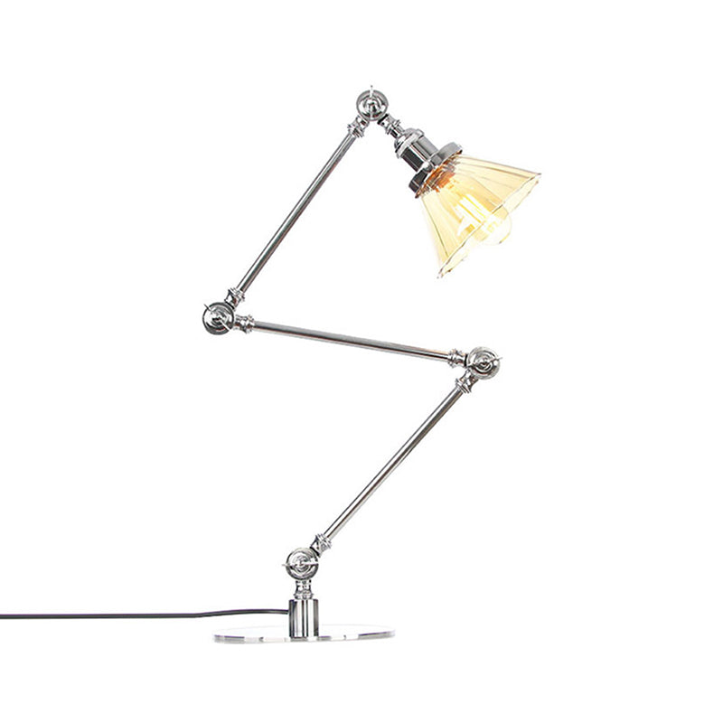 Kegleformet Klar Glas Bordlampe | Elegabel
