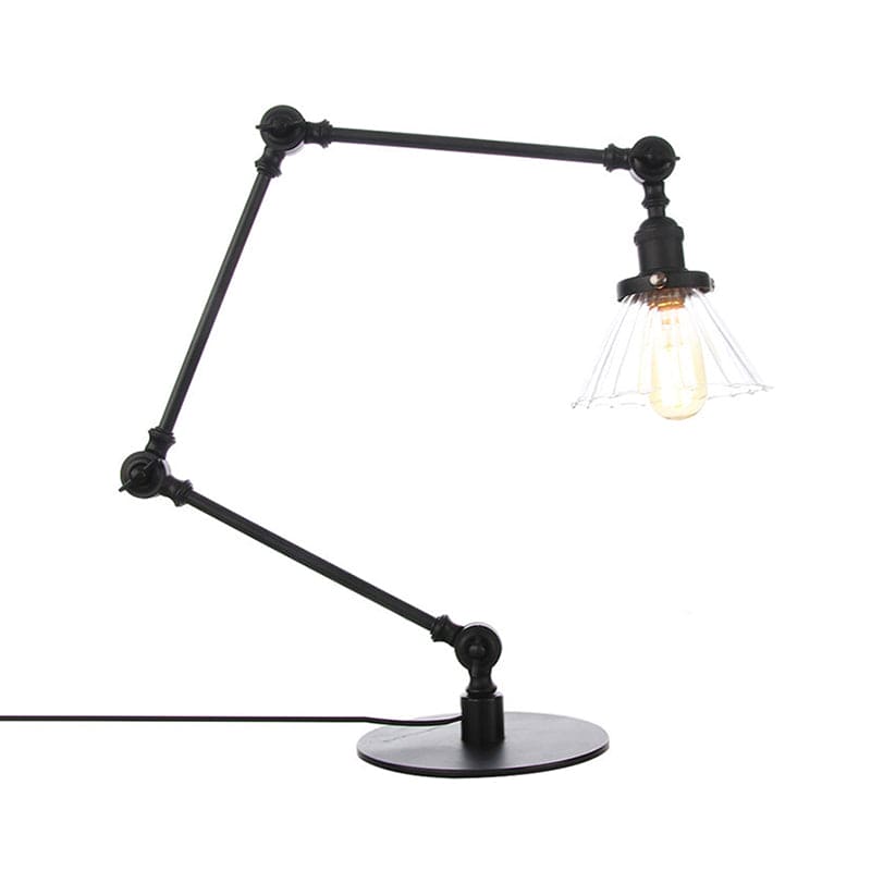Kegleformet Klar Glas Bordlampe | Elegabel