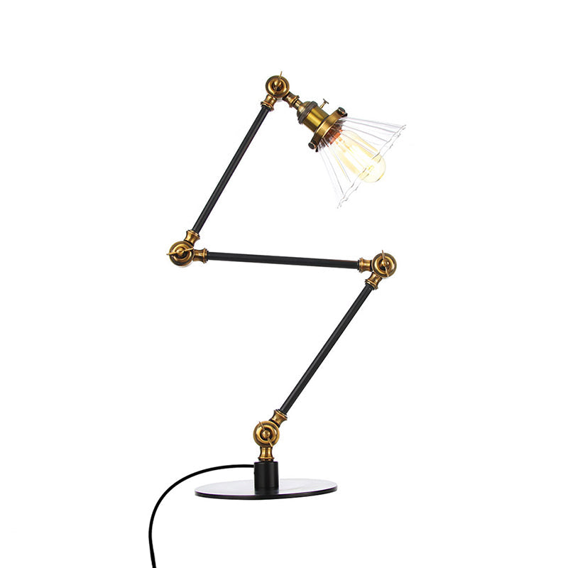 Kegleformet Klar Glas Bordlampe | Elegabel