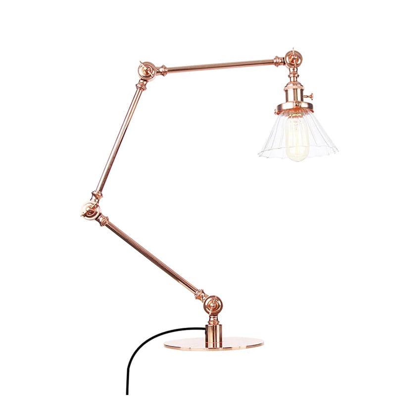 Kegleformet Klar Glas Bordlampe | Elegabel