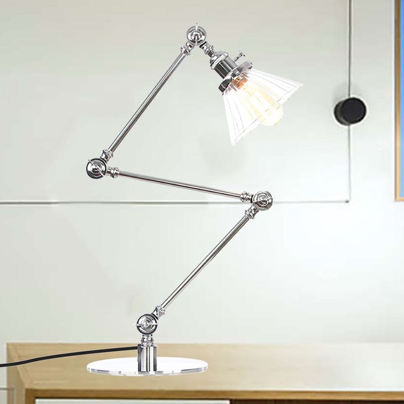 Kegleformet Klar Glas Bordlampe | Elegabel