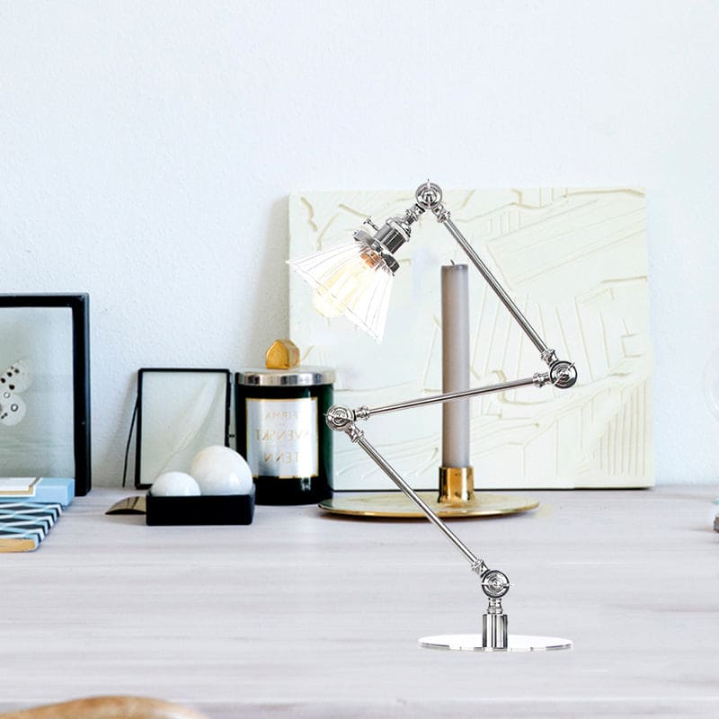 Kegleformet Klar Glas Bordlampe | Elegabel