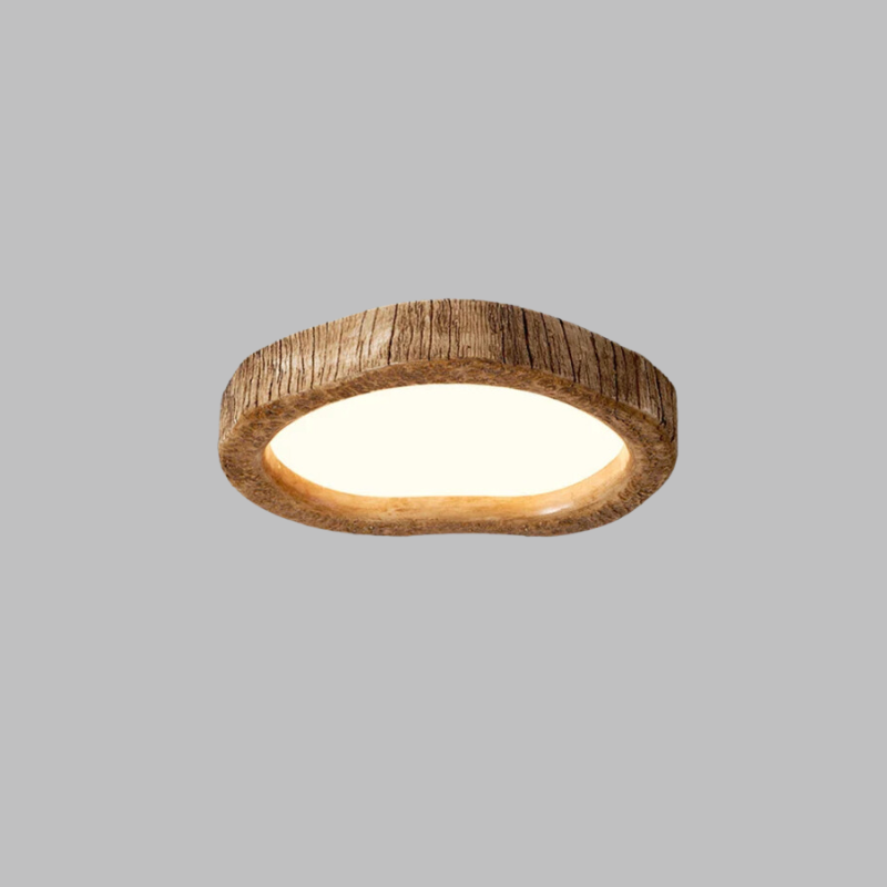 Naturlig Træ Loftlampe | TimberGlow