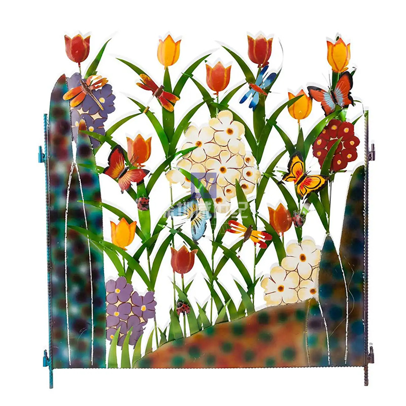 Variant image for Farverigt Metalhegn med Blomster og Sommerfugle til Haven-2
