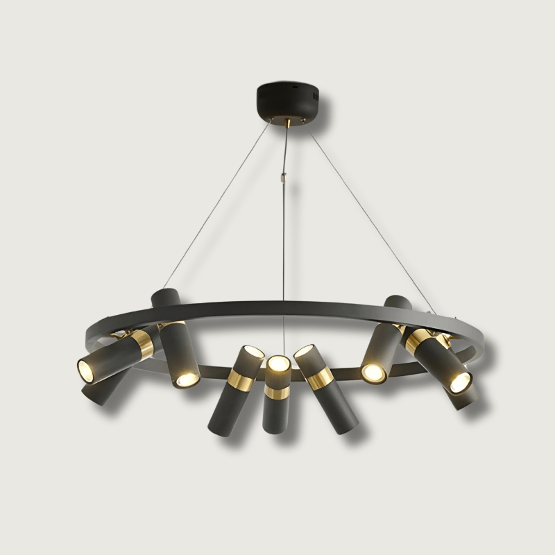 NoirGlow - Minimalistische Zwarte LED Hanglamp