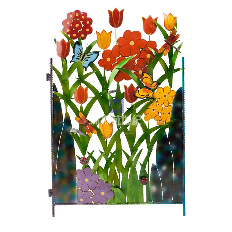 Variant image for Farverigt Metalhegn med Blomster og Sommerfugle til Haven-3