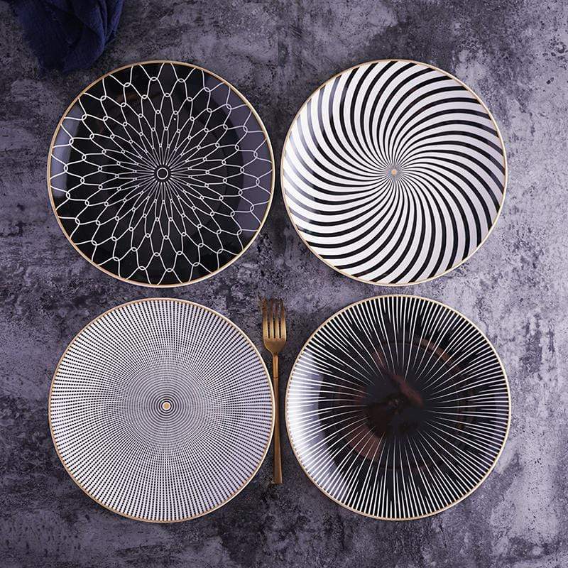 Euclid Tallerkenkollektion – Elegant og Tidssløst Design | GildedPlates