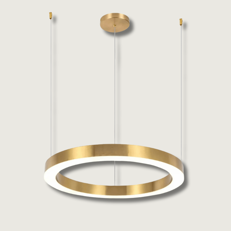 LuxeOrbit - Stilig Gyldne Ringe Plafondkroneslysekrone