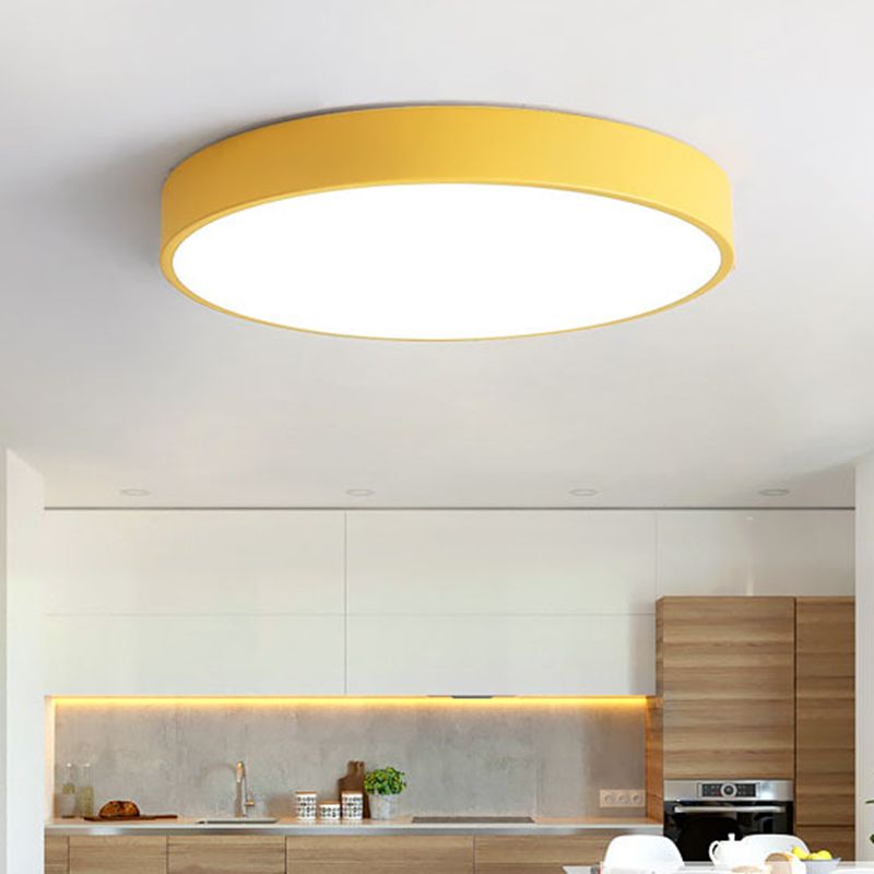 Ultra-Flad Rund Loftlampe med LED | PastelGlow