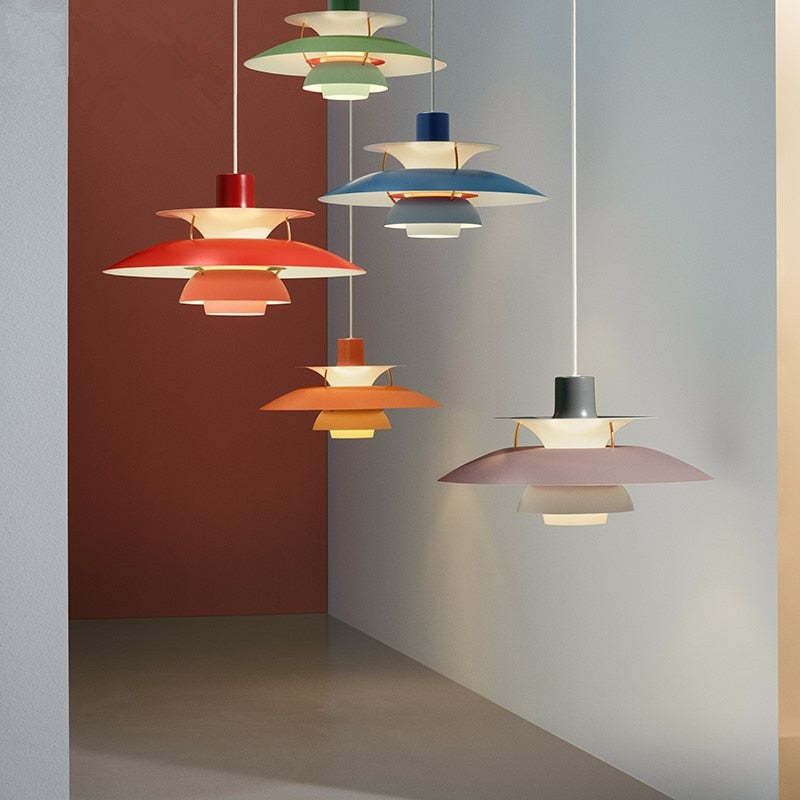 MorandiGlow Modern LED Pendel Lampe med Skærm