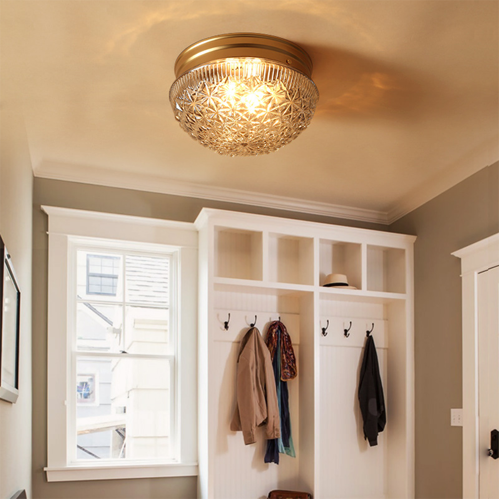 Stilfuld Glaspanel Plafondlampe | ClearLuxe