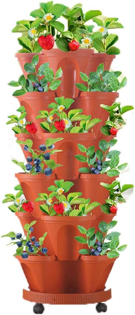 Vertikal 6-Lags Plantepyramide til Blomster, Krydderurter og Små Grøntsager-5