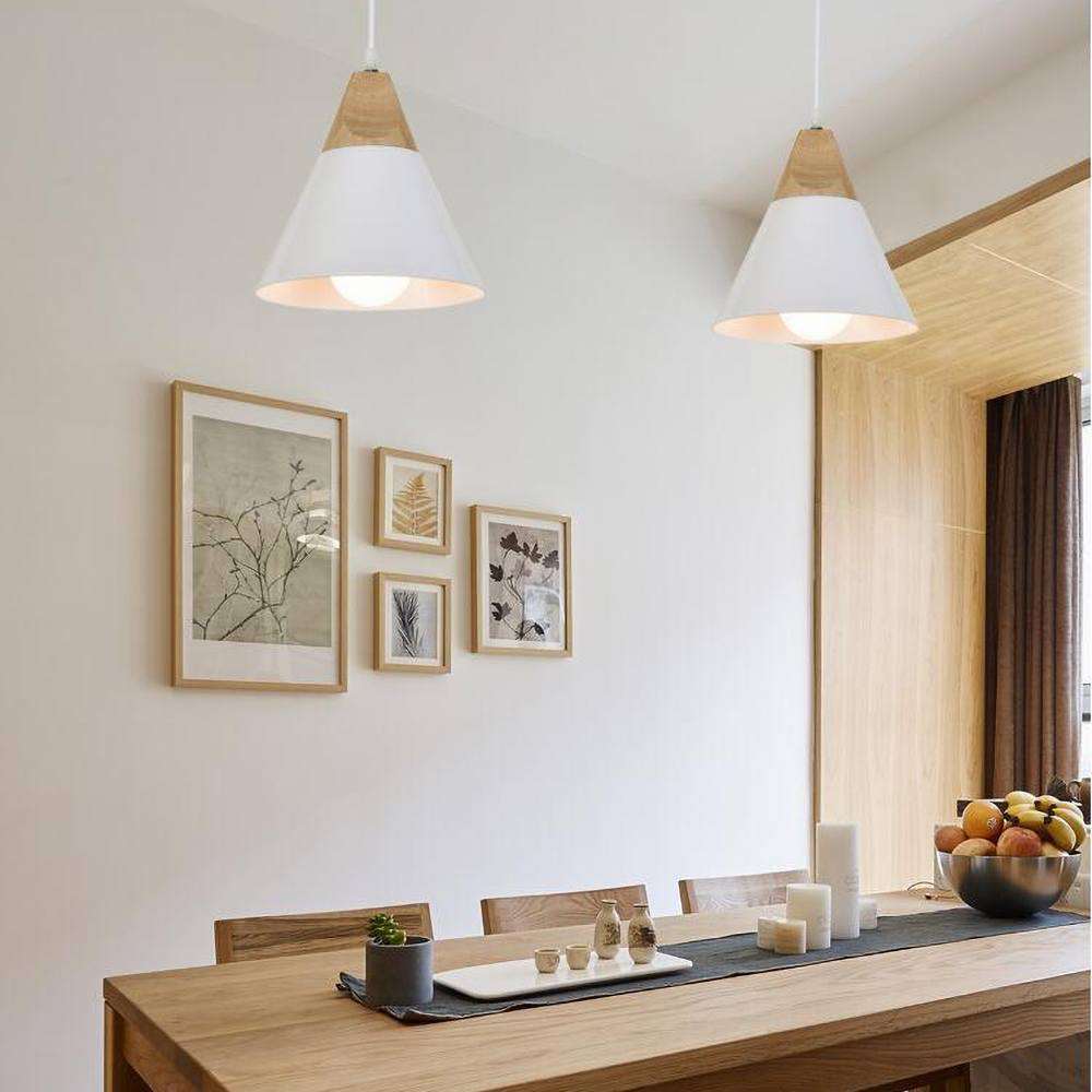 Minimalistisk Træ Pendellampe | NordicLight