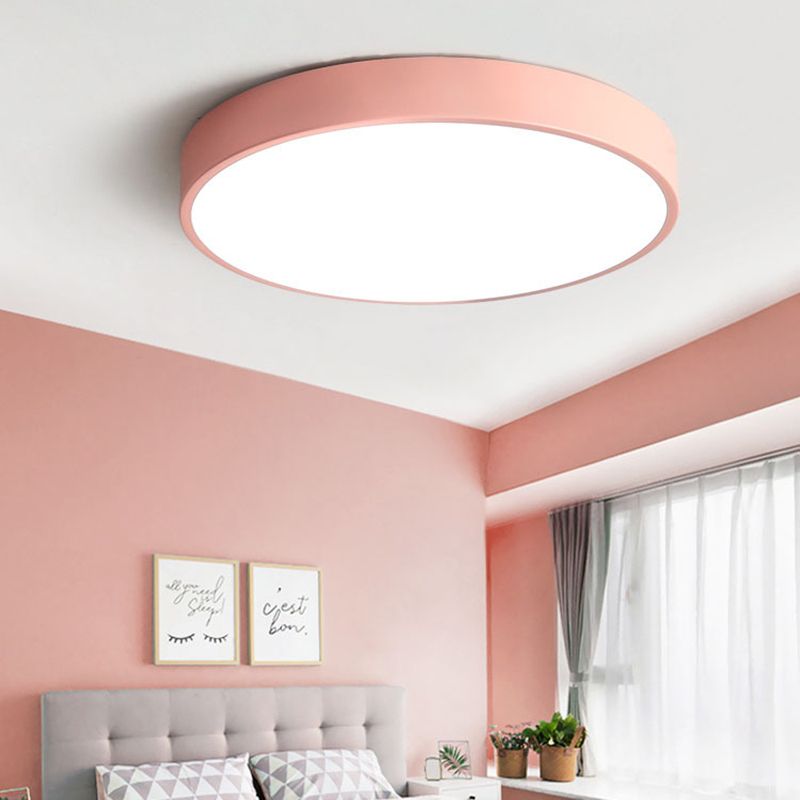 Ultra-Flad Rund Loftlampe med LED | PastelGlow
