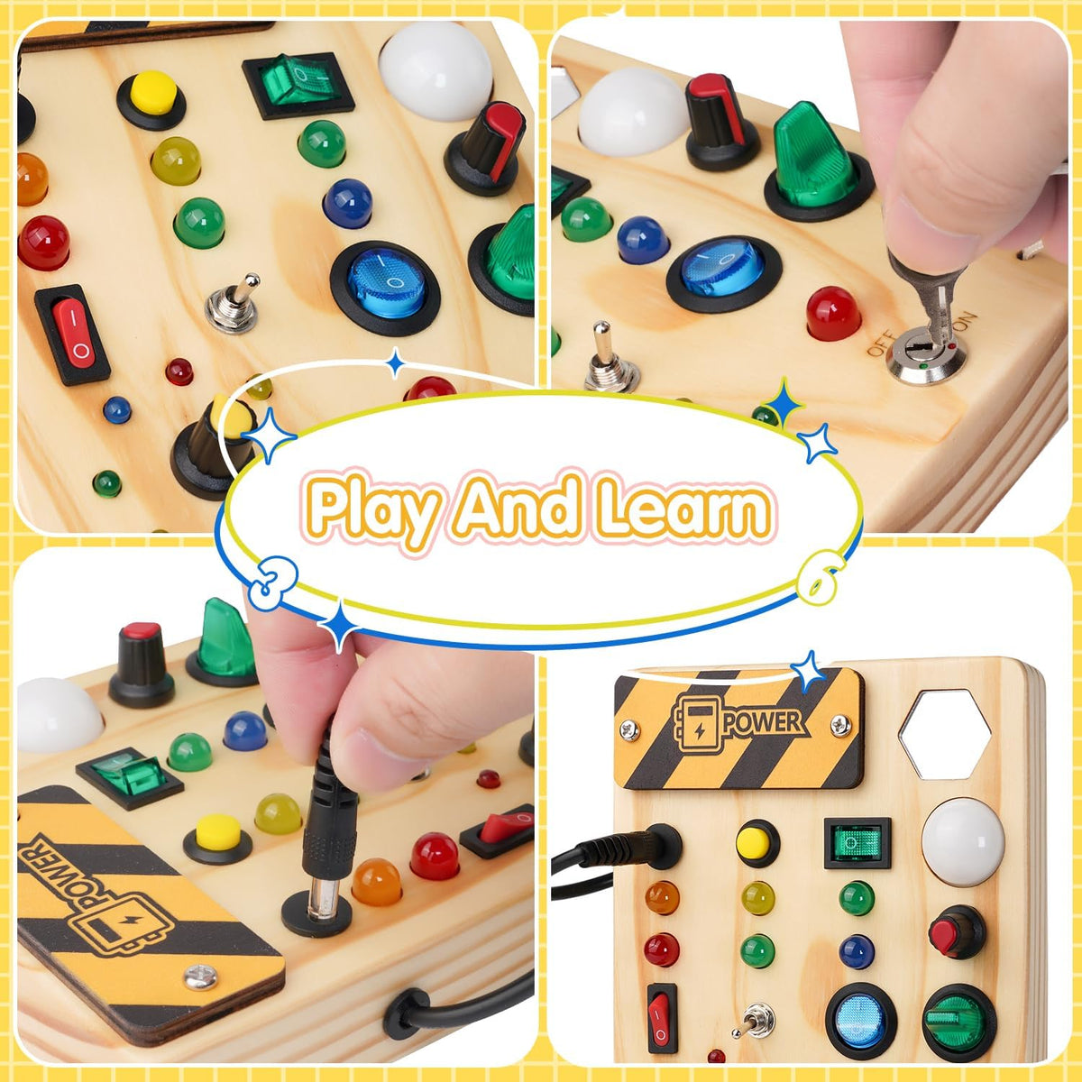 Montessori Mælkebord – LED Lys & Interaktivt Legetøj | ToddlerPlay
