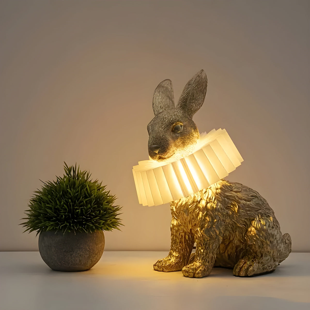 Moderne Art Deco Kanin Bordlampe | DecoRabbit
