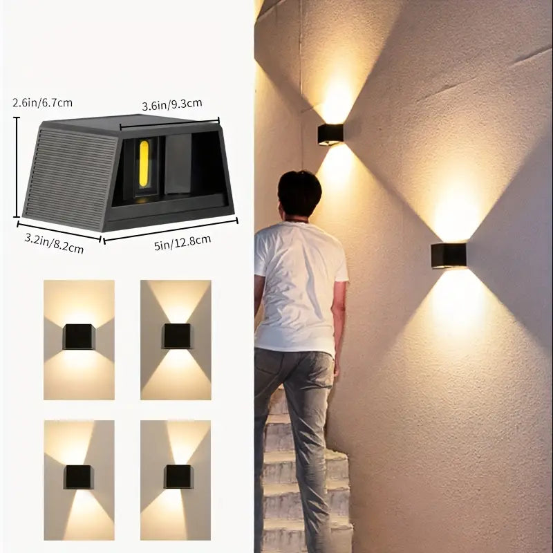 Trådløse LED Solvæglamper til Havebelysning med Automatisk Opladning-6
